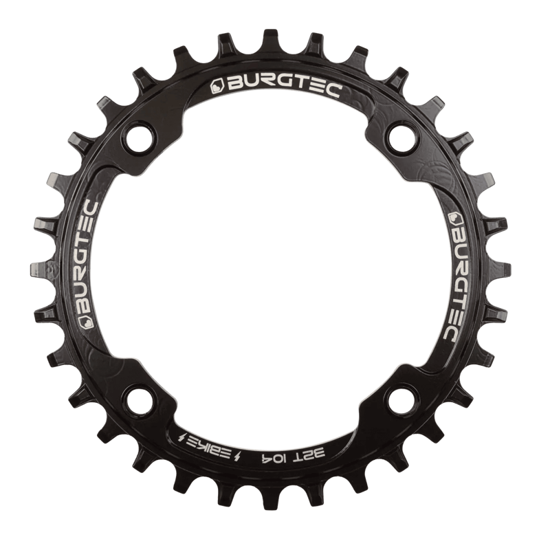 Burgtec 104mm BCD E-Bike Steel Thick Thin Chainring - Burgtec Black