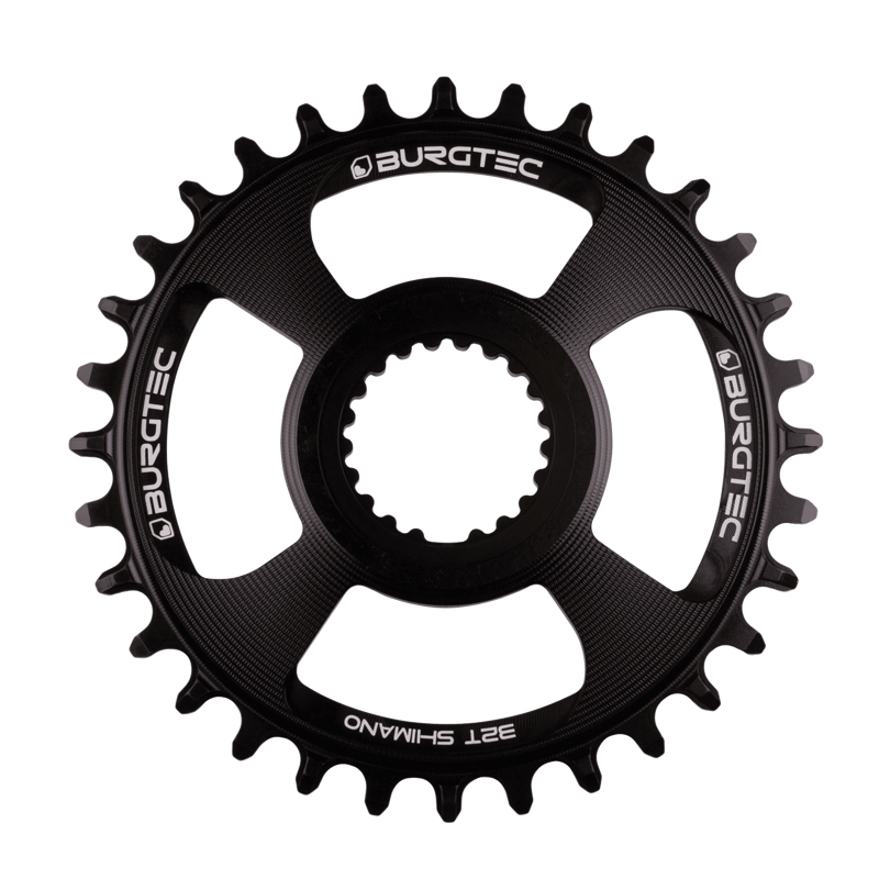 Bugtec Thick Thin Chainring for Shimano Direct Mount - Burgtec Black