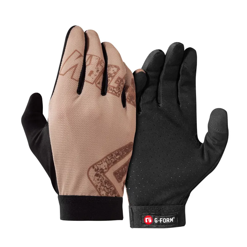 G-Form Tempo Youth Long Finger Gloves - Tan/Brown