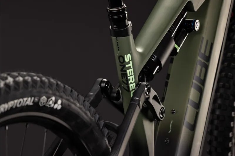Cube Stereo Hybrid ONE77 HPC TM 800wh 2027 Electric MTB - Reedgreen/Gills-2