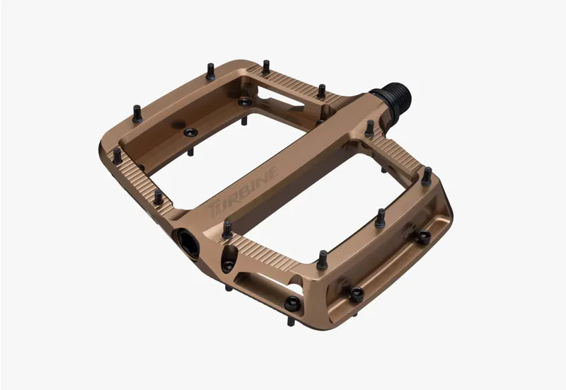 Race Face Turbine Flat MTB Pedals - Kash Money Gold