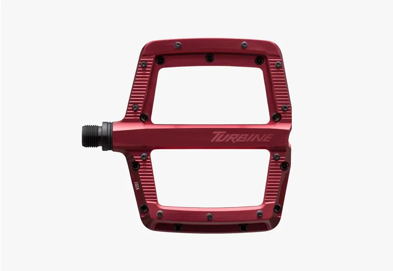 Race Face Turbine Flat MTB Pedals - Red-1