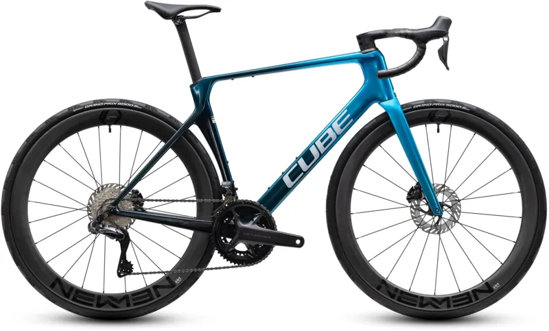 Cube Agree C:62 Race 2027 Carbon Road Bike - Chromeblue/Liquidblue