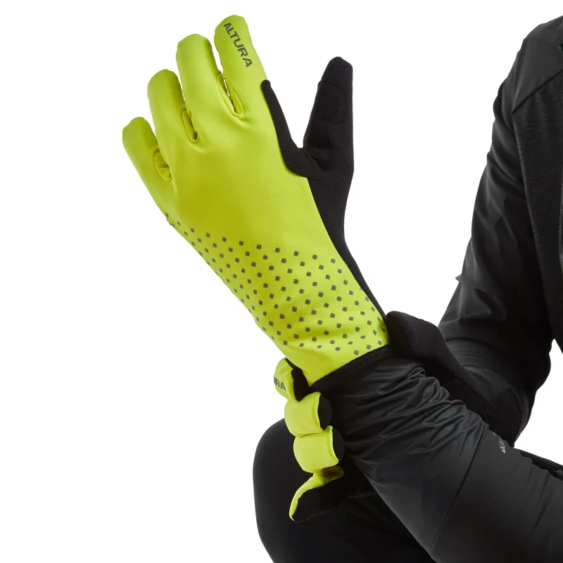 Altura Nightvision Insulated Waterproof Long Finger Gloves - Yellow-2