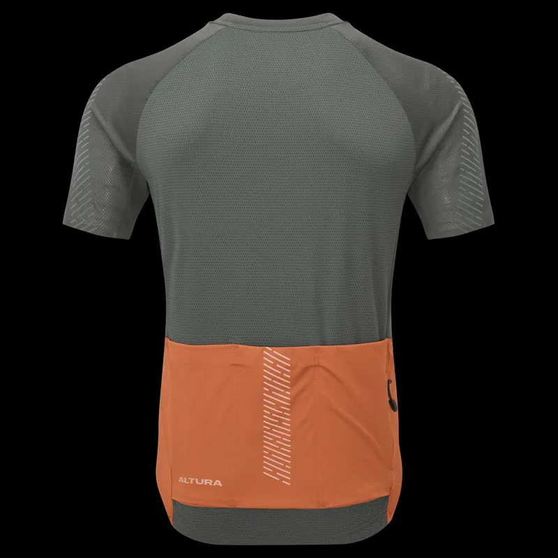 Altura Endurance Men's Short Sleeve Cycling Jersey - Carbon/Rust-3