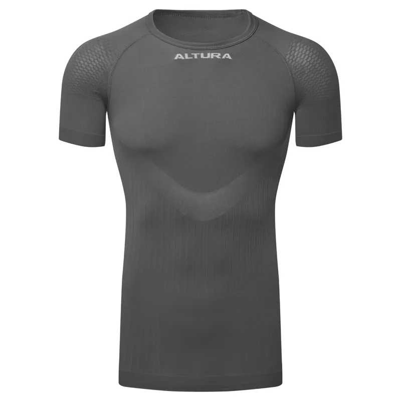 Altura Tempo Seamless Men's Short Sleeve Base Layer - Charcoal