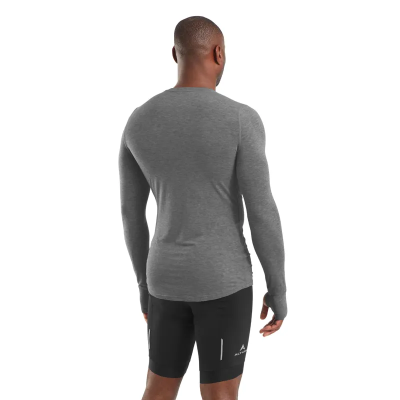 Altura Merino Men's Long Sleeve Base Layer - Grey-4