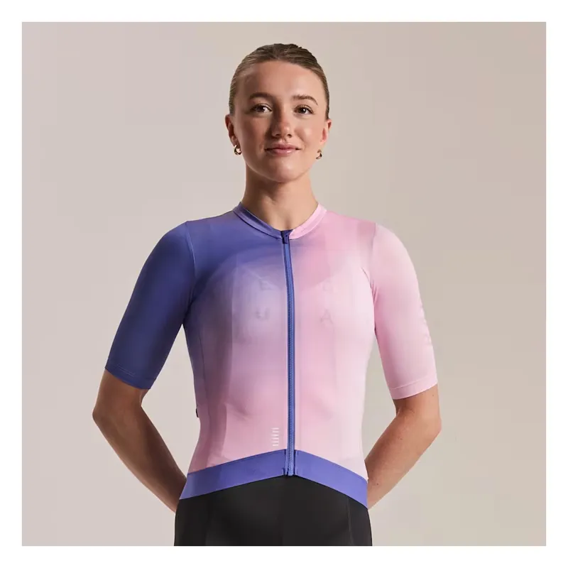 Rapha Women's Pro Team Training Jersey III - Surface Print Blue-2