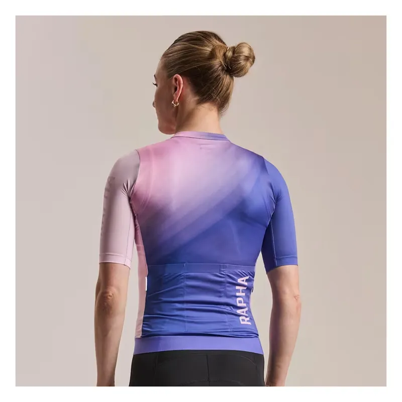 Rapha Women's Pro Team Training Jersey III - Surface Print Blue-3