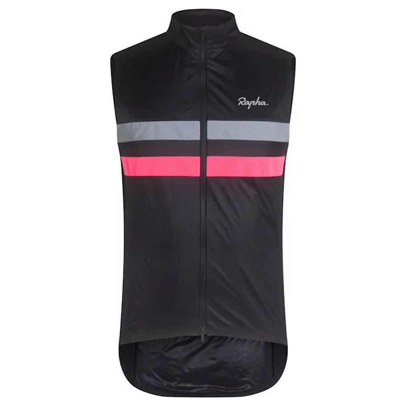 Rapha Brevet Men's Insulated Gilet - Dark Navy/Hi Vis Pink
