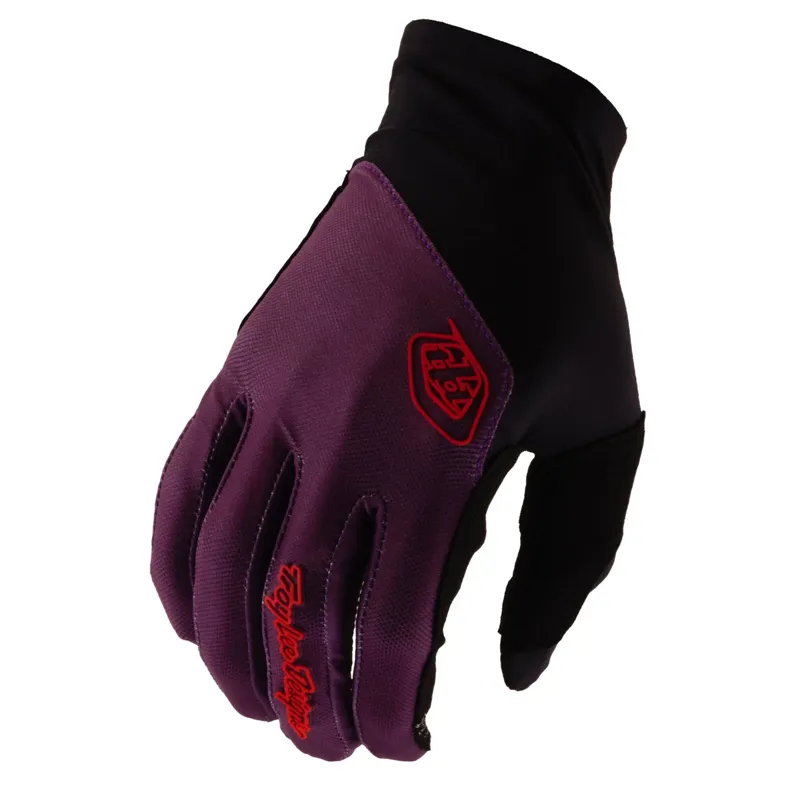Troy Lee Designs Flowline Long Finger Gloves - Mono Sangria