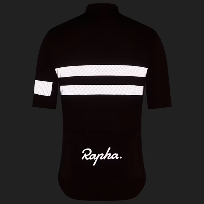 Rapha Brevet Men's Short Sleeve Jersey - Fudge/Silver-3