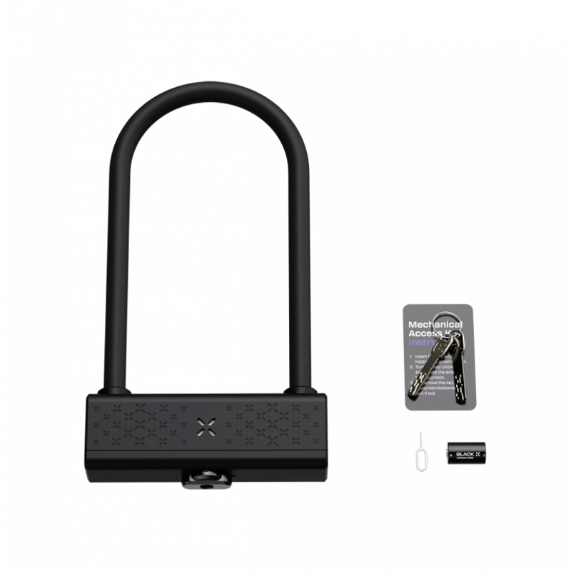 Black X Titan RockSolid Smart Shackle Lock - Diamond Powered Cycle-2