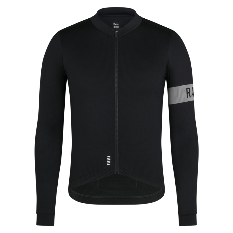 Rapha Pro Team Men's Long Sleeve Midweight Jersey II - Black/White