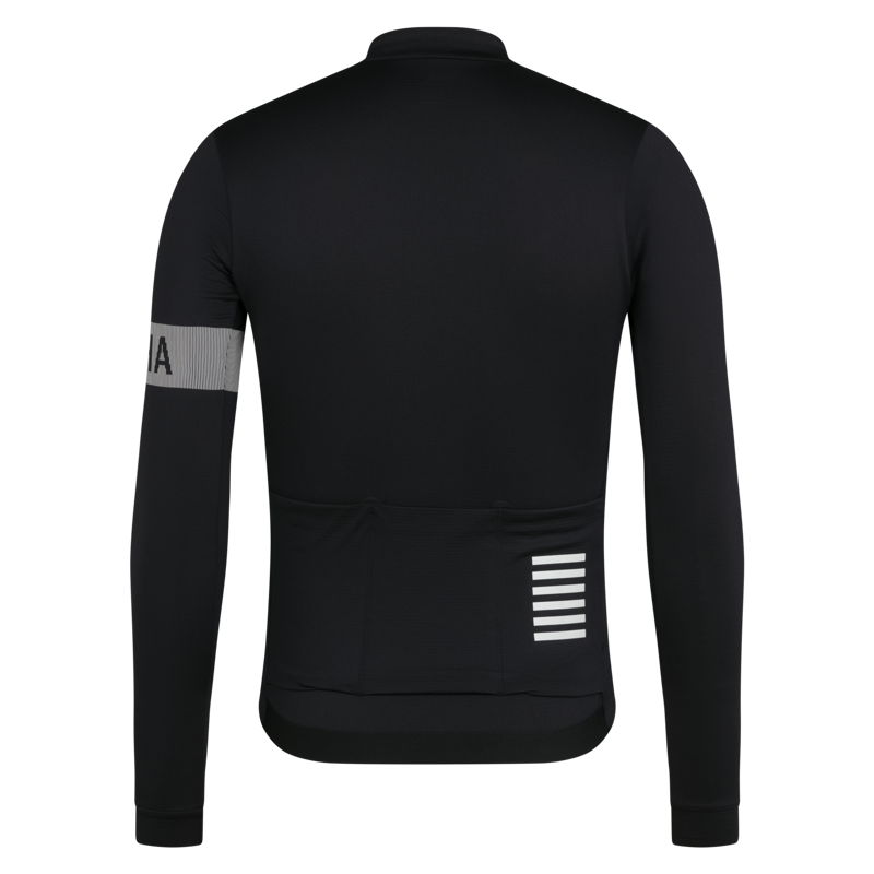 Rapha Pro Team Men's Long Sleeve Midweight Jersey II - Black/White-1