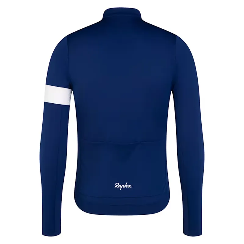 Rapha Core Men's Thermal Long Sleeve Jersey - Navy/White-1