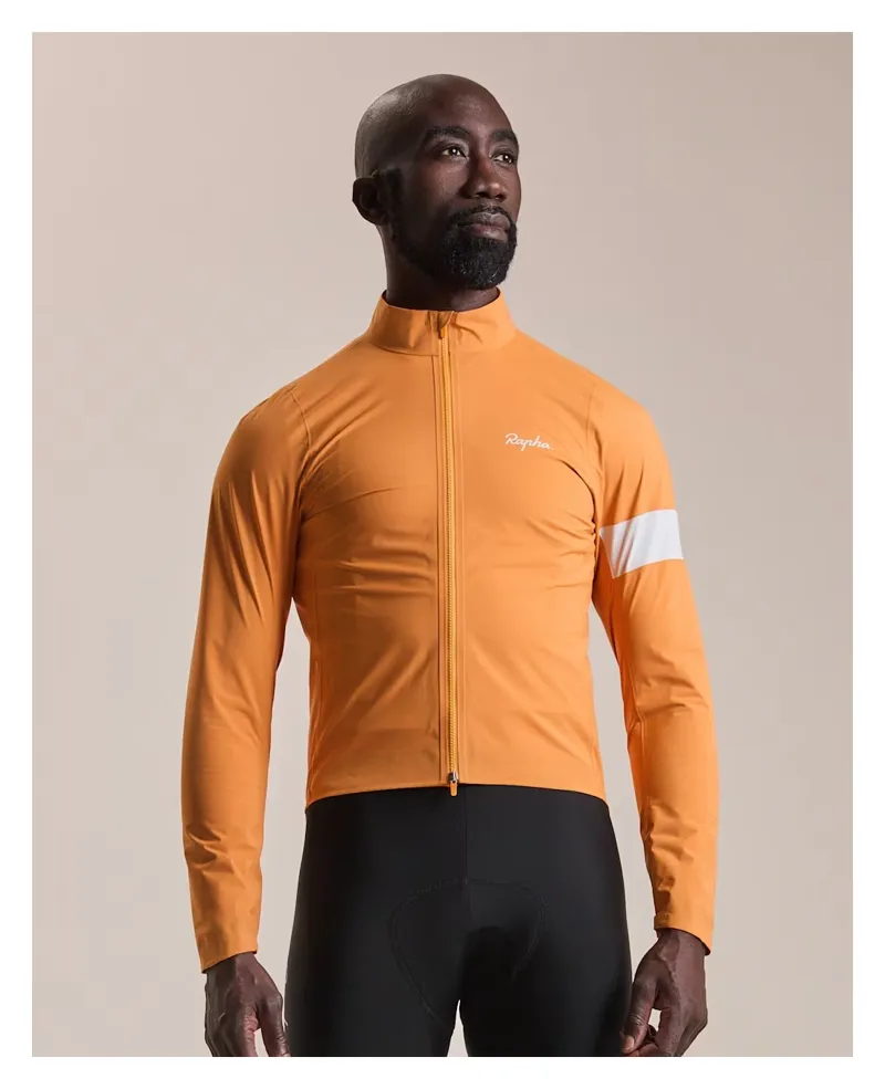 Rapha Core Men's Waterproof Rain Jacket III - Orange/White-2