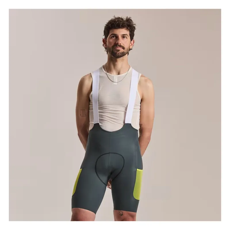 Rapha Men's Brevet Cargo Bib Shorts III - Dark Forest/White-2