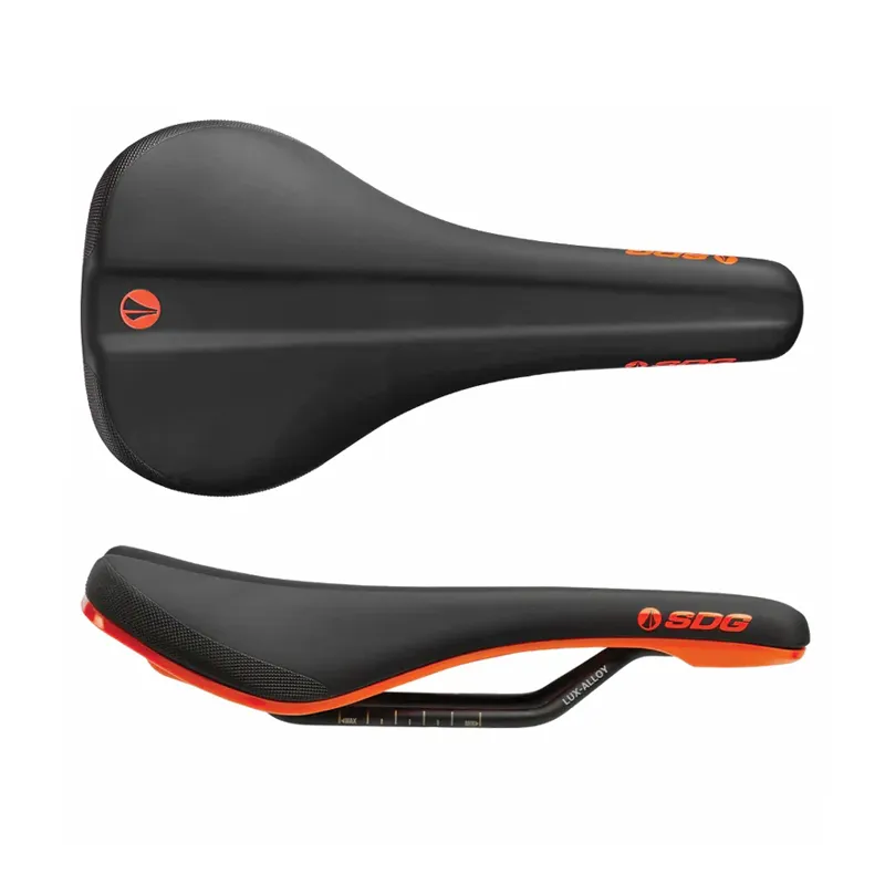 SDG Bel Air 3.0 Lux-Alloy Saddle - Black/Orange - 260 x 140mm