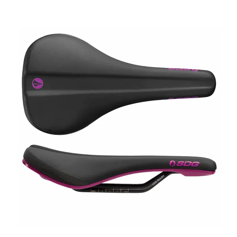 SDG Bel Air V3 Max Lux-Alloy Saddle - Black/Purple
