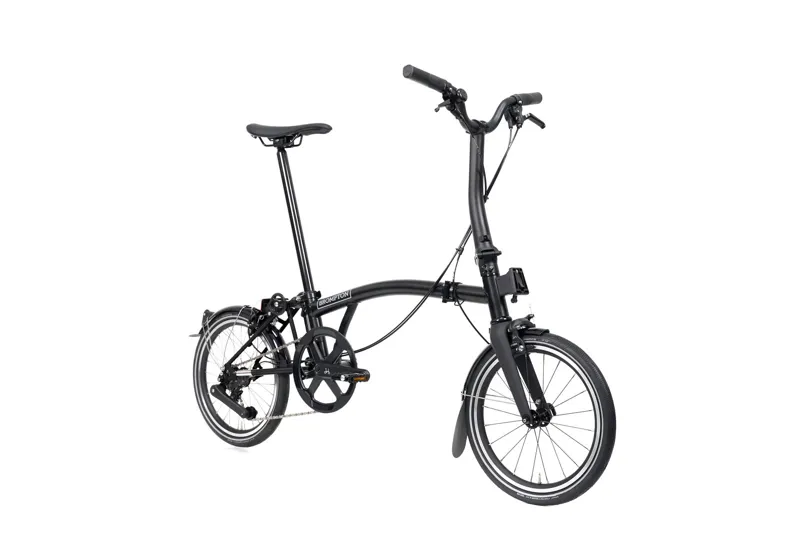 Brompton P Line 4-speed Mid Bar 2027 Folding Bike - Matt Black-1