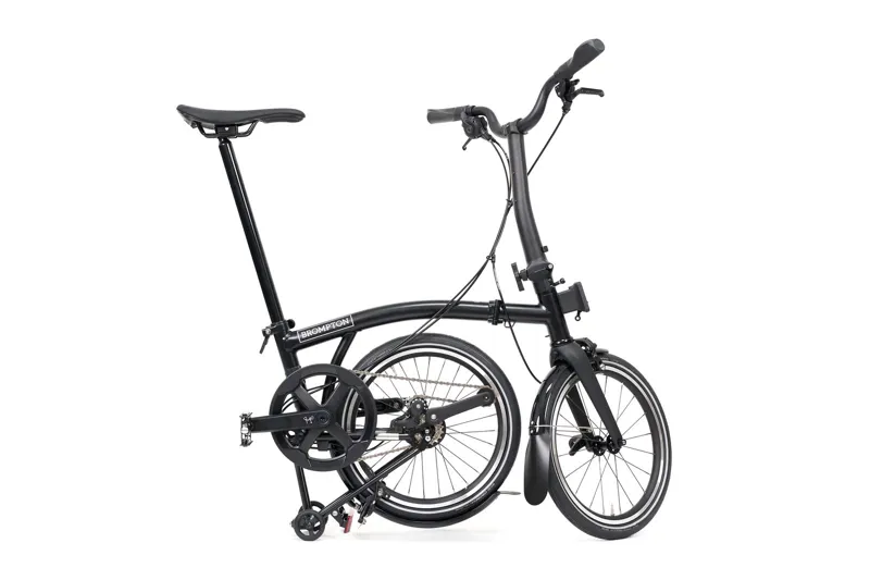 Brompton P Line 4-speed Mid Bar 2027 Folding Bike - Matt Black-2