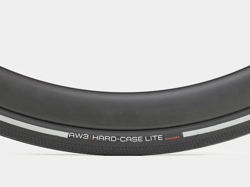 Bontrager AW3 Hard-Case Lite Reflective Road Tyre 700c - Black-2