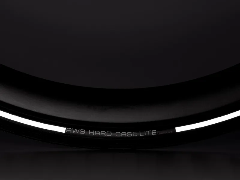 Bontrager AW3 Hard-Case Lite Reflective Road Tyre 700c - Black-3