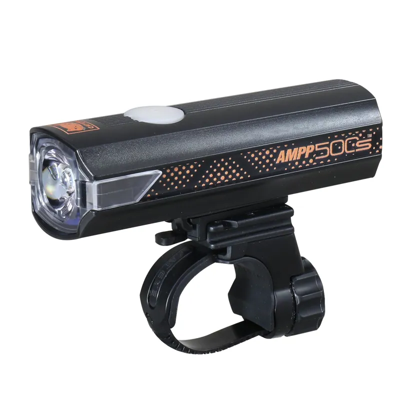 Cateye AMPP 500S Colour Edition USB-C Front Bike Light - Black/Orange