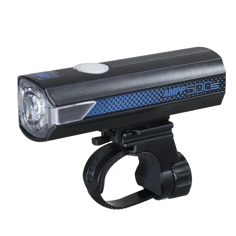 Cateye AMPP 500S Colour Edition USB-C Front Bike Light - Black/Blue