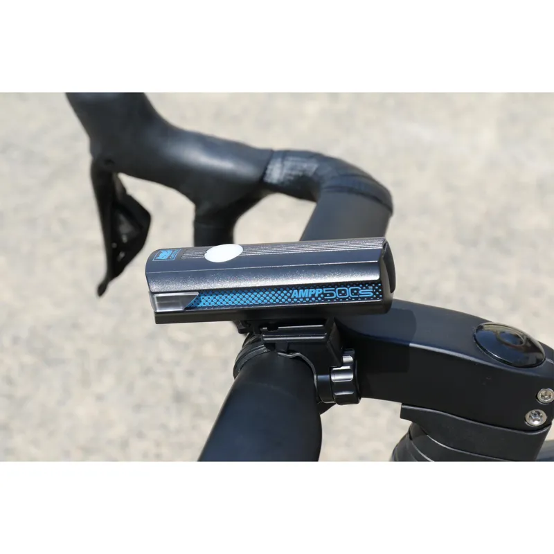 Cateye AMPP 500S Colour Edition USB-C Front Bike Light - Black/Blue-1