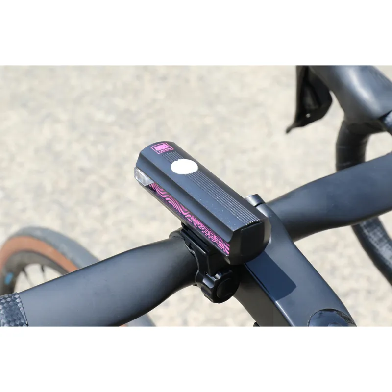 Cateye AMPP 500S Colour Edition USB-C Front Bike Light - Black/Pink-2