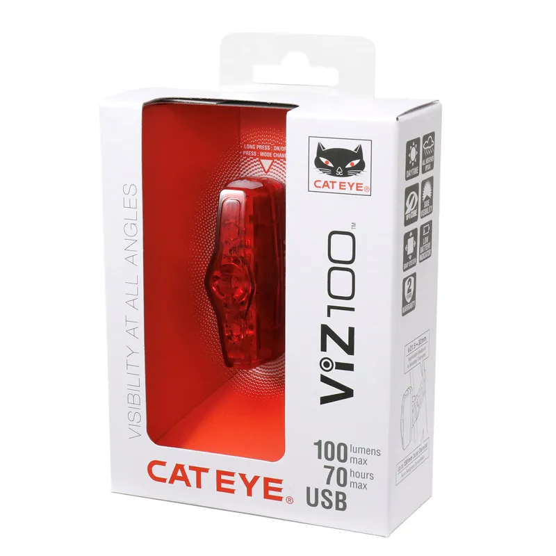 Cateye Viz 100 Rear Bike Light: size-3
