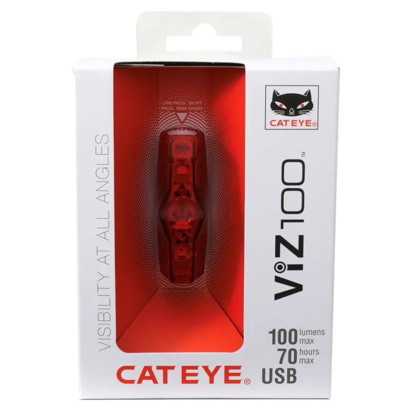 Cateye Viz 100 Rear Bike Light: size-4