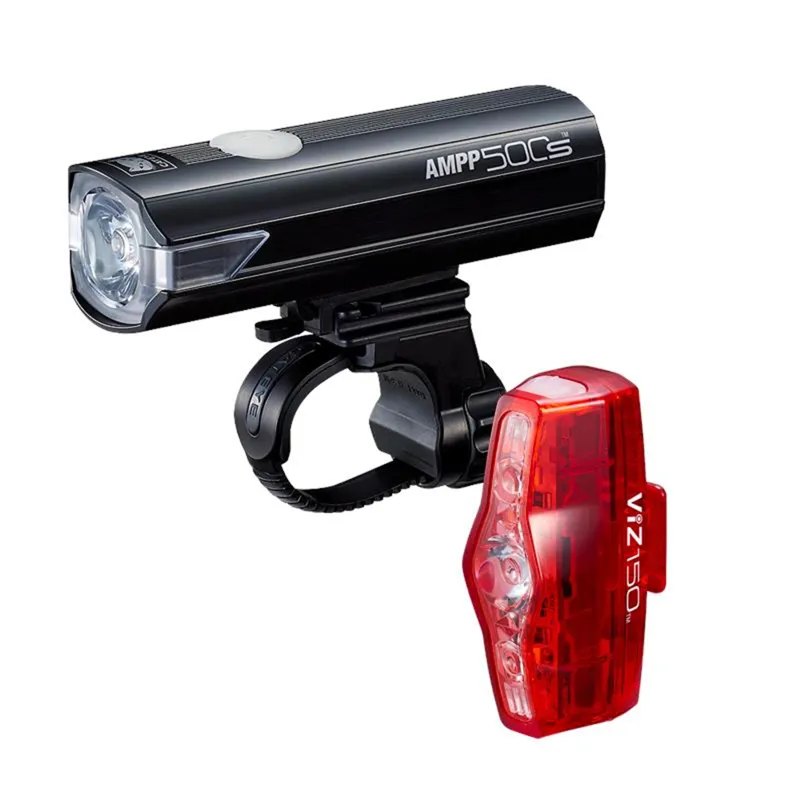 CatEye AMPP 500S/VIZ 150 USB-C Bike Light Set - Black/Red