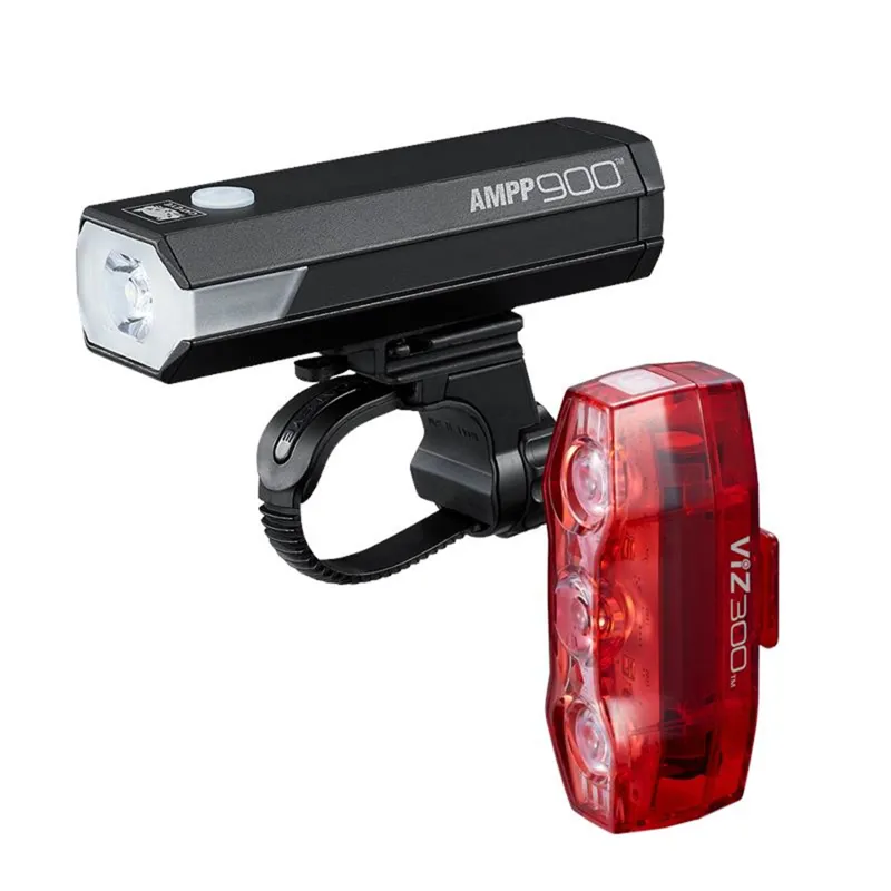 CatEye AMPP 900/VIZ 300 USB Light Set - Black