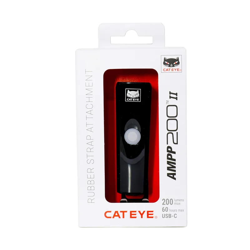 Cateye Ampp 200 II USB-C Rechargeable Front Light - Black-5