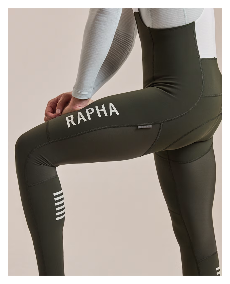 Rapha Pro Team Men's Winter Tights III - Bottle Green/White-4