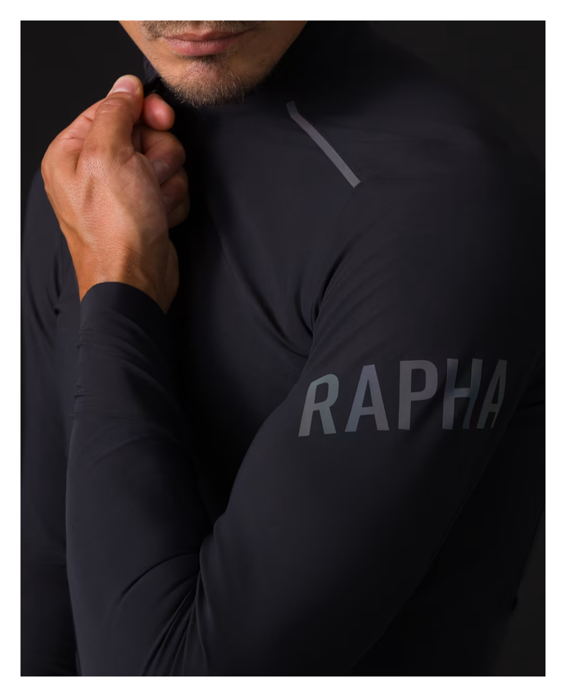 Rapha Pro Team Men's Long Sleeve Shadow Jersey - Black/Rainbow Reflective-5