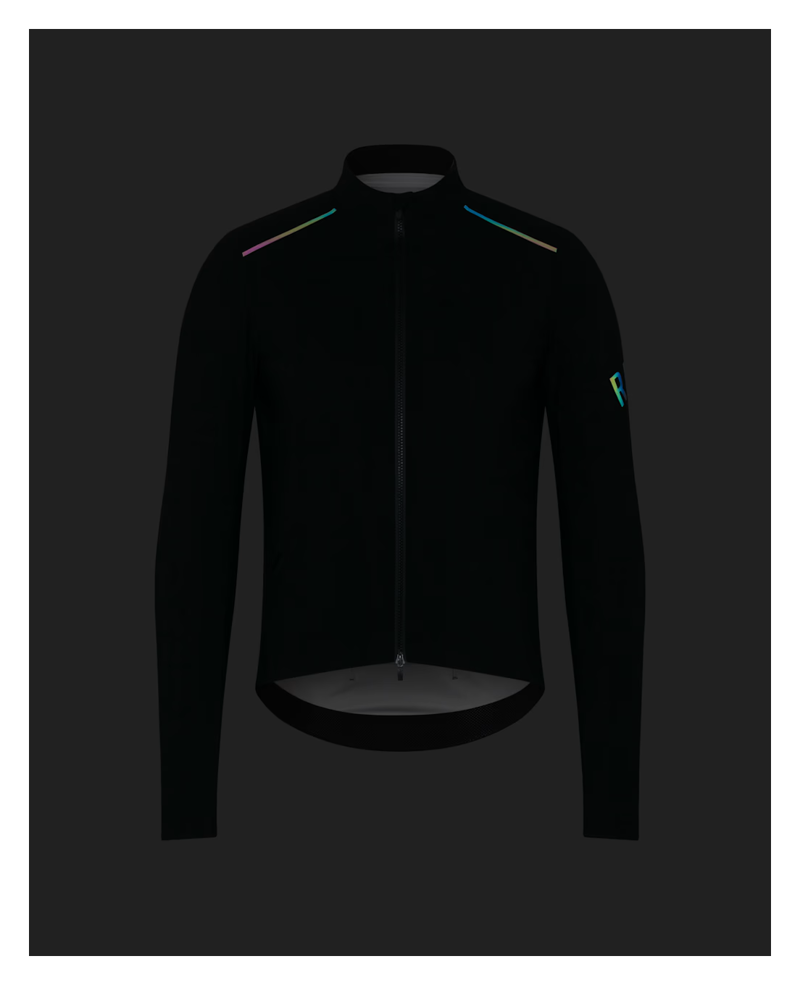 Rapha Pro Team Men's Long Sleeve Shadow Jersey - Black/Rainbow Reflective-6
