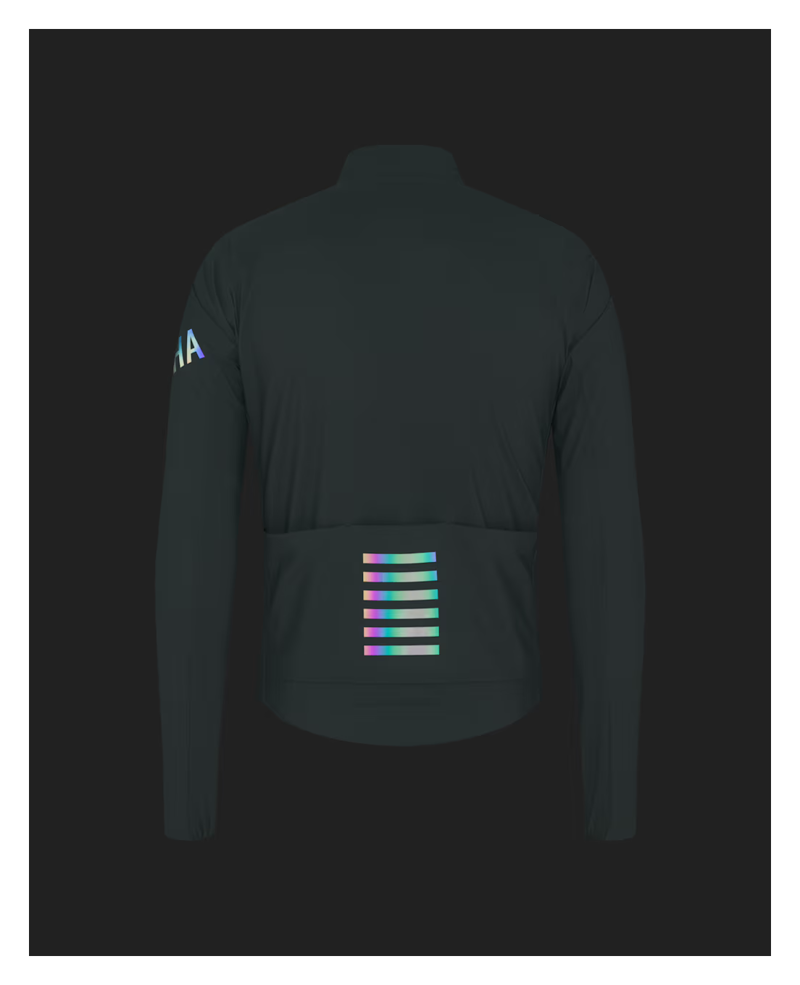 Rapha Pro Team Men's Long Sleeve Shadow Jersey - Laurel/Rainbow Reflective-3