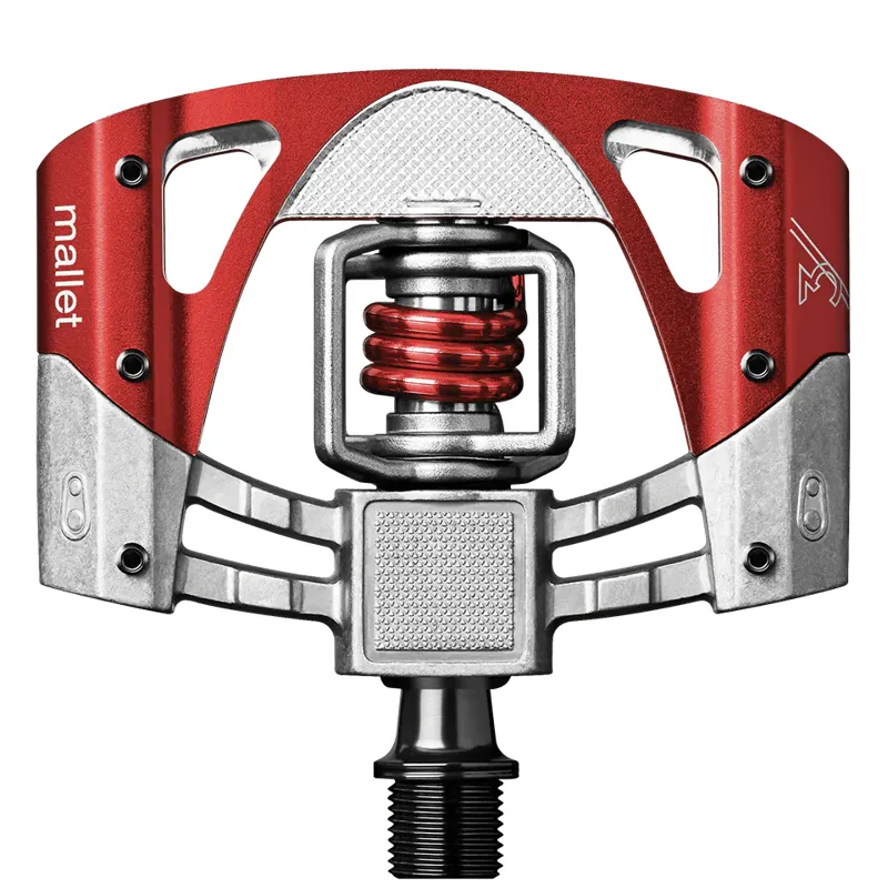 Crank Brothers Mallet 3 Clipless MTB Pedals - Silver/Red