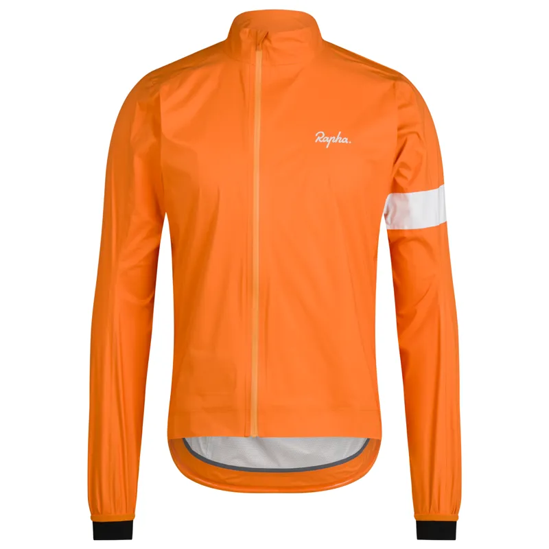 Rapha Core Men's Rain Jacket II - Bright Orange/White