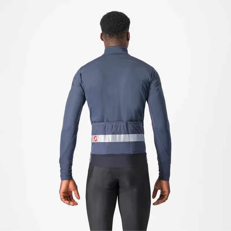 Castelli Raddoppia 3 Men's Jacket - Twilight Blue/Silver Reflex-1