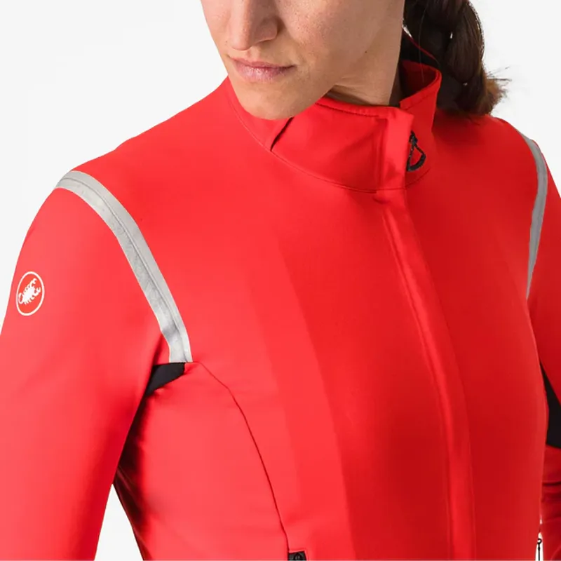 Castelli Perfetto RoS 2 Women's Jacket - Hibiscus/Silver Reflex-4
