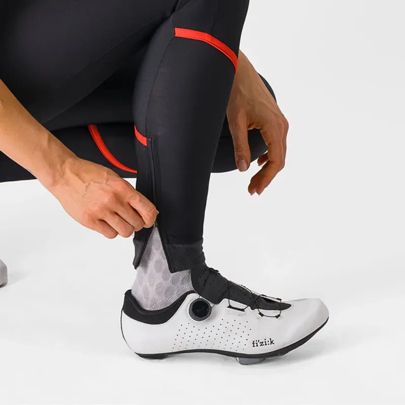 Castelli Velocissima DT Women's Bib Tights - Black/Hibiscus-2