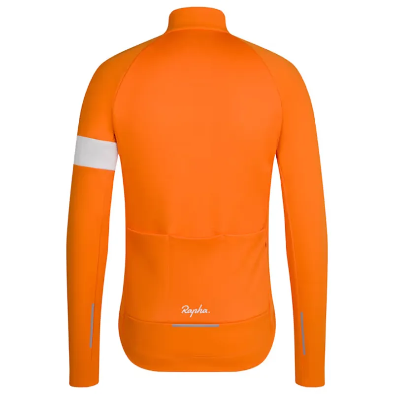 Rapha Core Men's Winter Jacket - Bright Orange/White-1