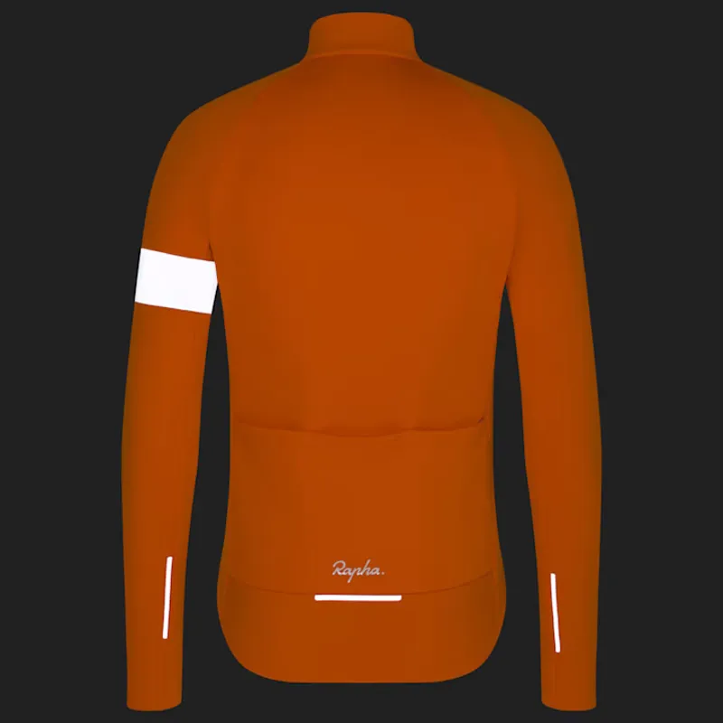 Rapha Core Men's Winter Jacket - Bright Orange/White-3
