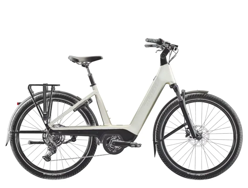 Trek Charter+ 4 R9 Lowstep 540wh 2026 Electric Hybrid Bike - Lunar Silver