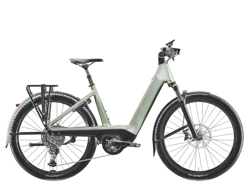 Trek Charter+ 4 R9 Trail LowStep 540wh 2026 Electric Hybrid Bike - Lichen Green